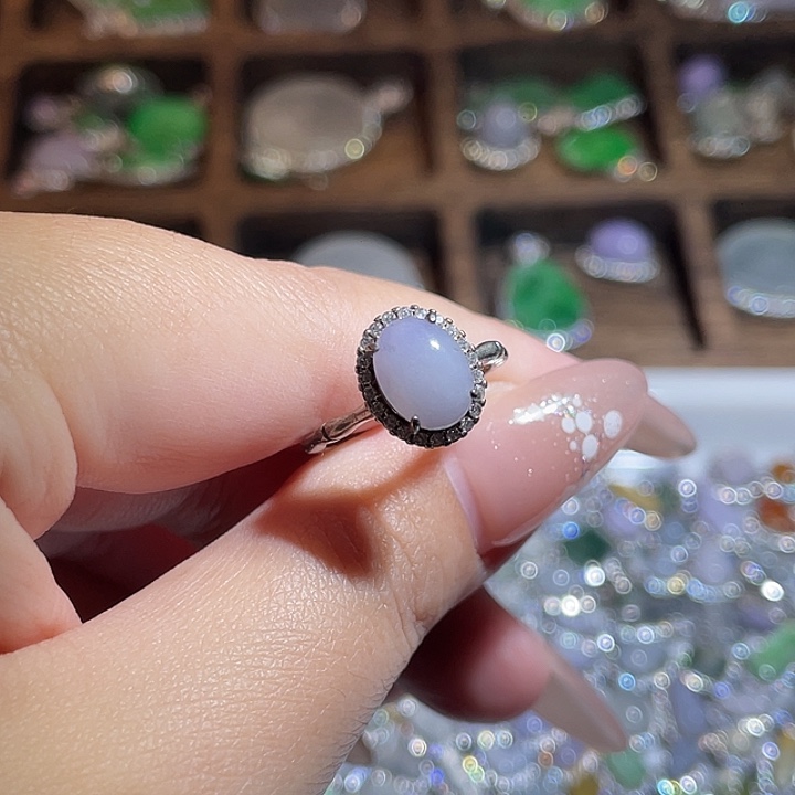 翡翠银S925镶嵌颈饰