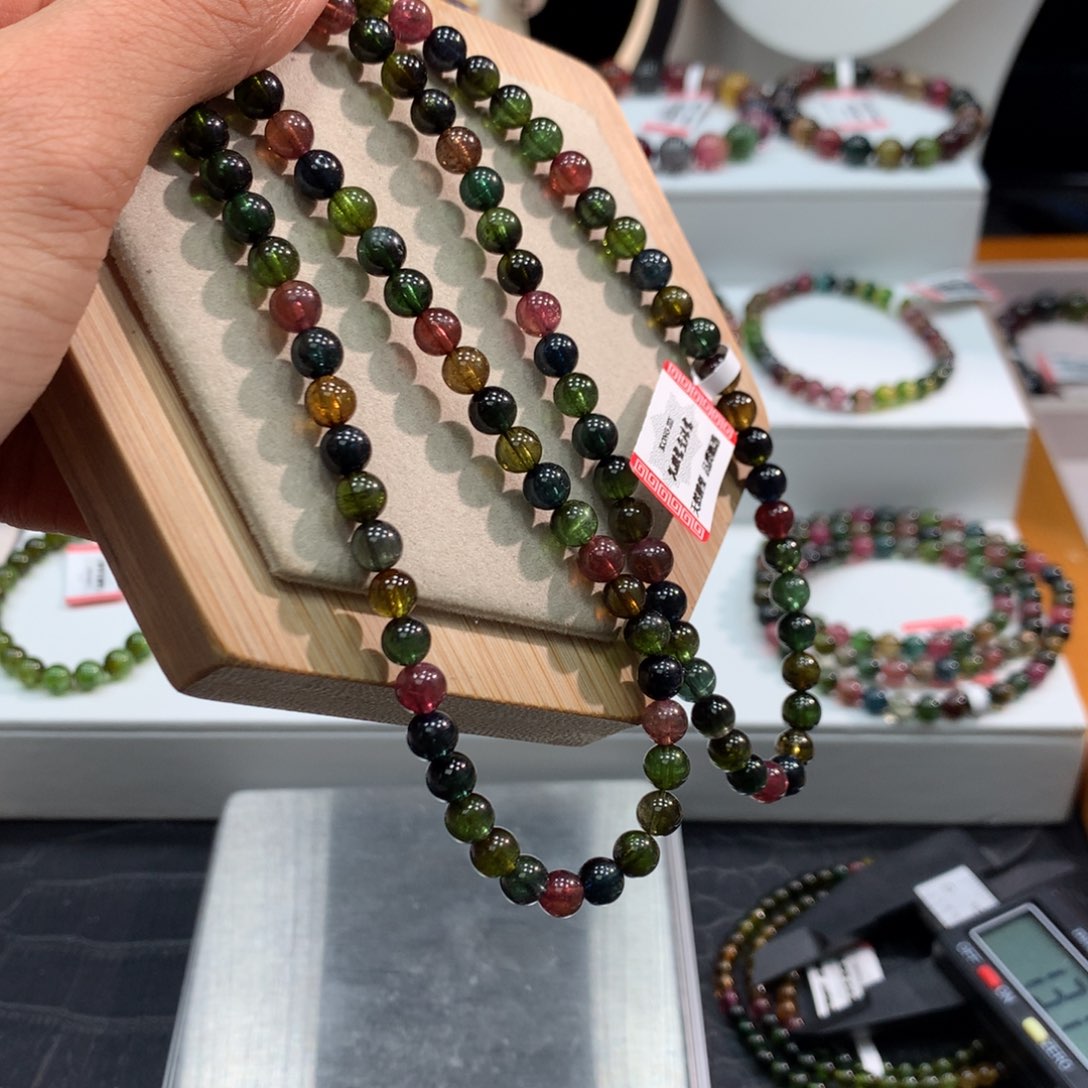 碧玺手链未镶嵌?****?       5.9mm。   