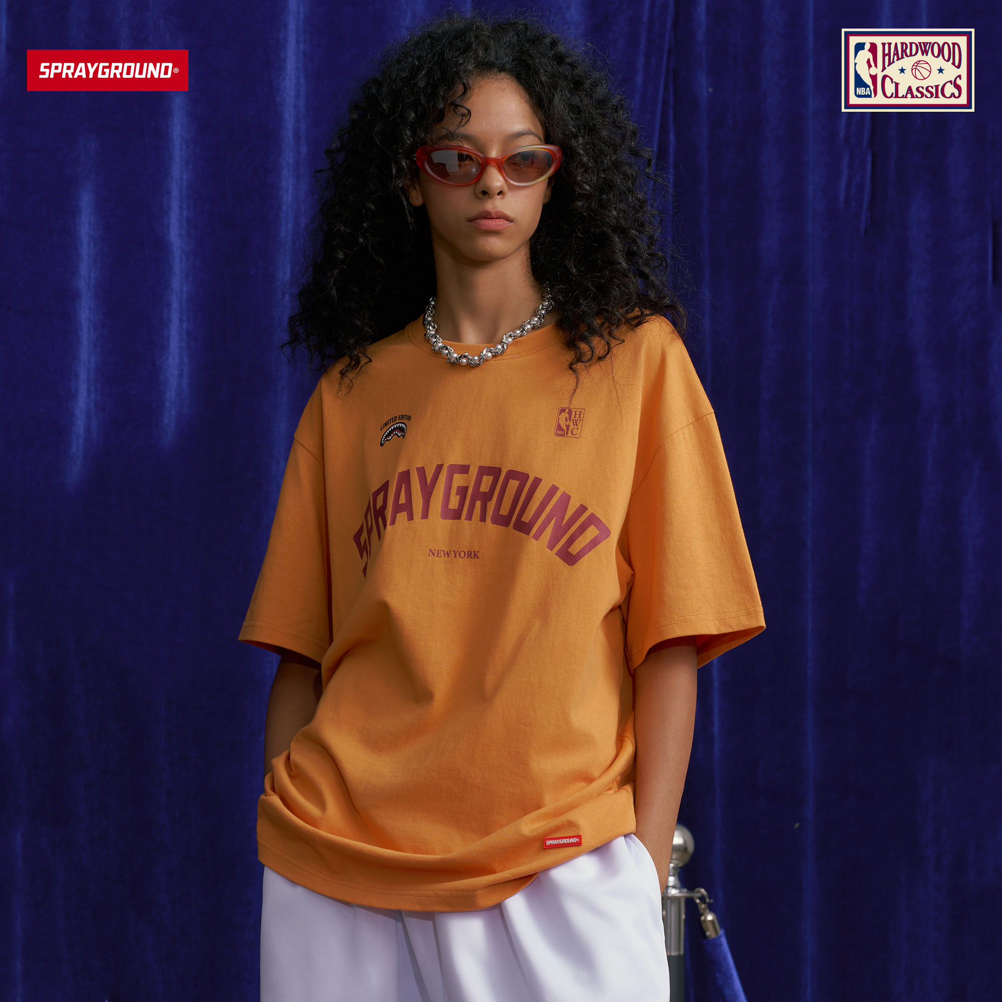 SPRAYGROUND I NBA HWC联名系列鲨鱼嘴短袖T恤美式XB NE220262