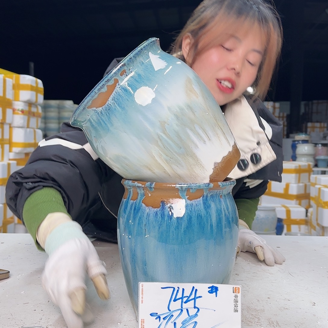 紫砂花盆云上花盆直播1222-744