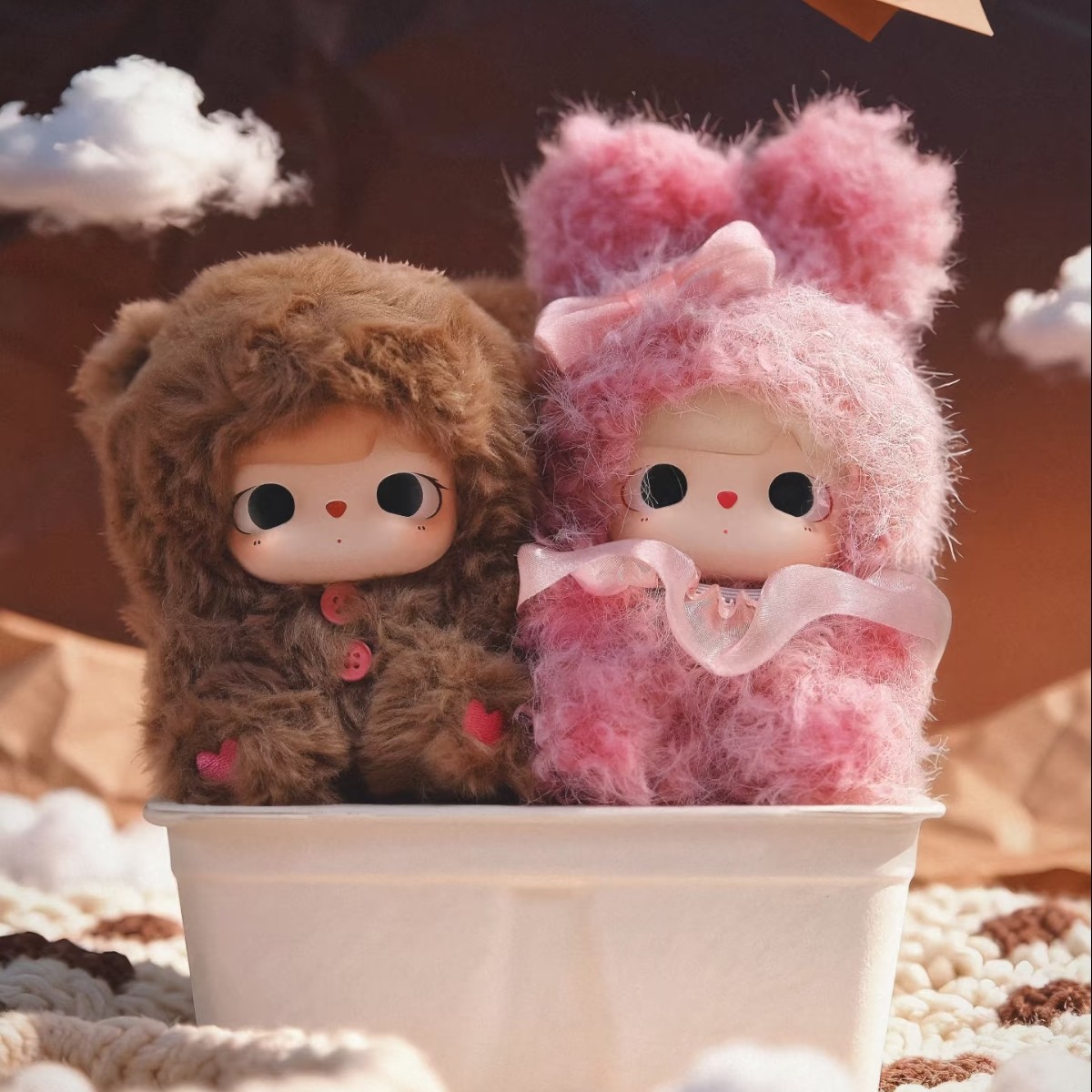 【代拆】兔兔熊心动N次方毛绒盲盒潮玩公仔玩偶