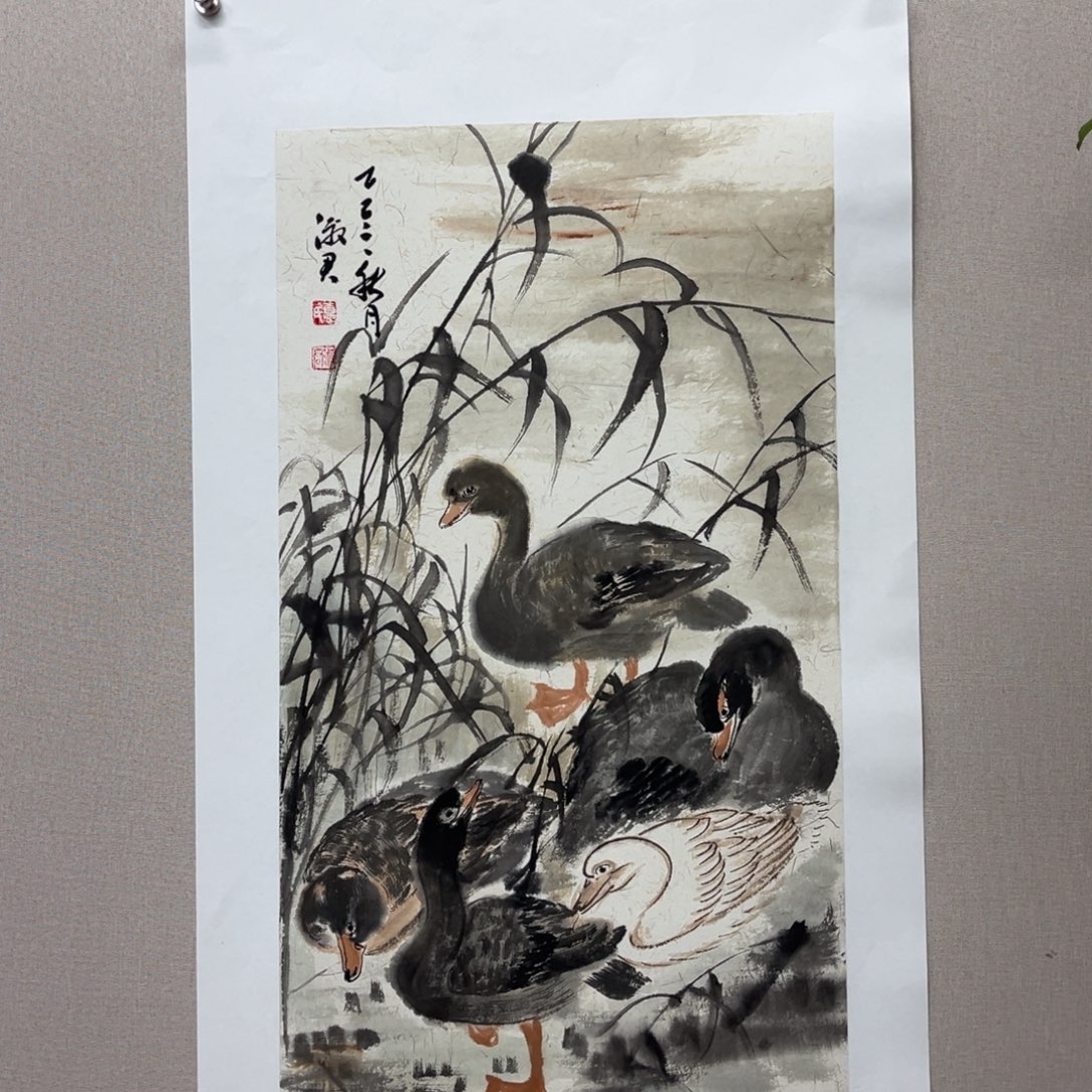 国画艺术家真人手绘