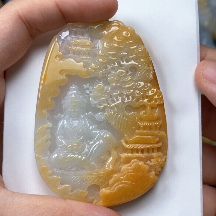 流***梦翡翠未镶嵌颈饰翡翠