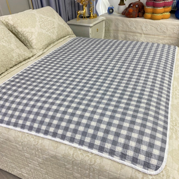 母婴好物双面纯棉夹棉床盖生理隔脏垫学生宿舍飘窗沙发可机洗防滑商品图