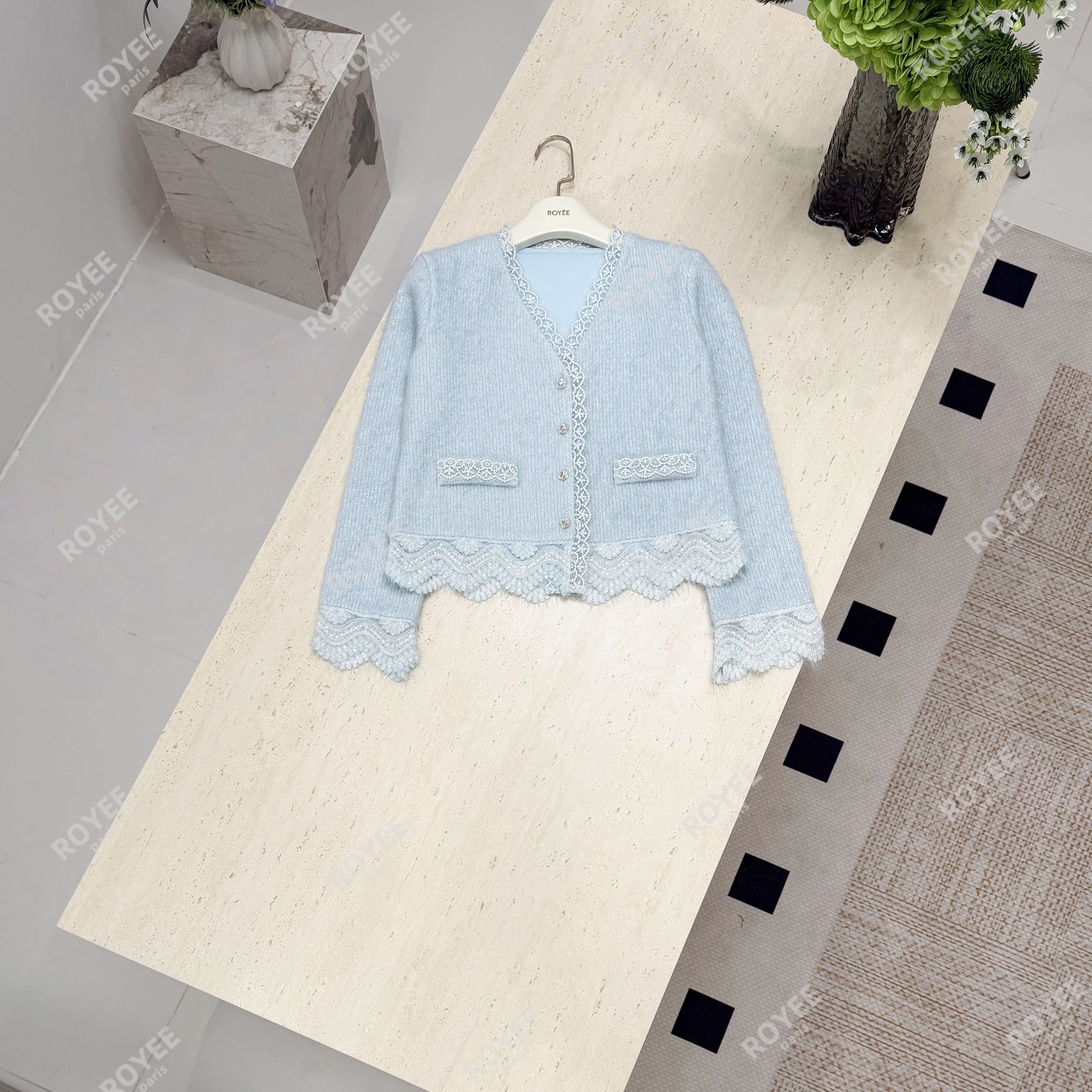 【冰蓝梦境】法式温柔小香风甜美减龄针织衫上衣女RY1701