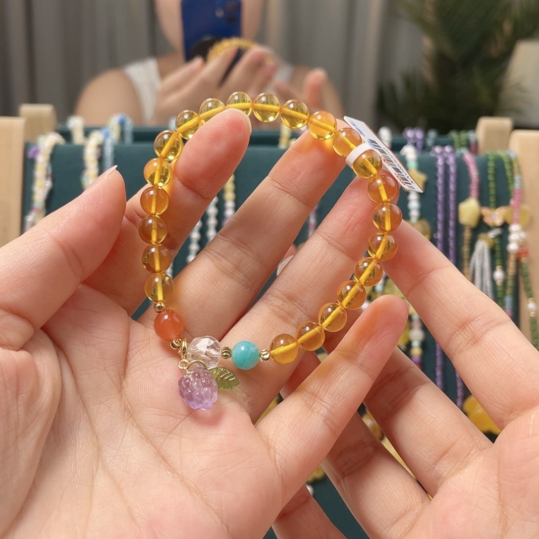 未镶嵌琥珀裸石琥珀手串