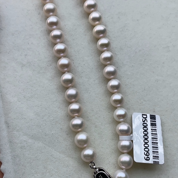 淡水珍珠颈饰银S925镶嵌卡8➕高品极光澳绿➕蔓塔玫瑰色