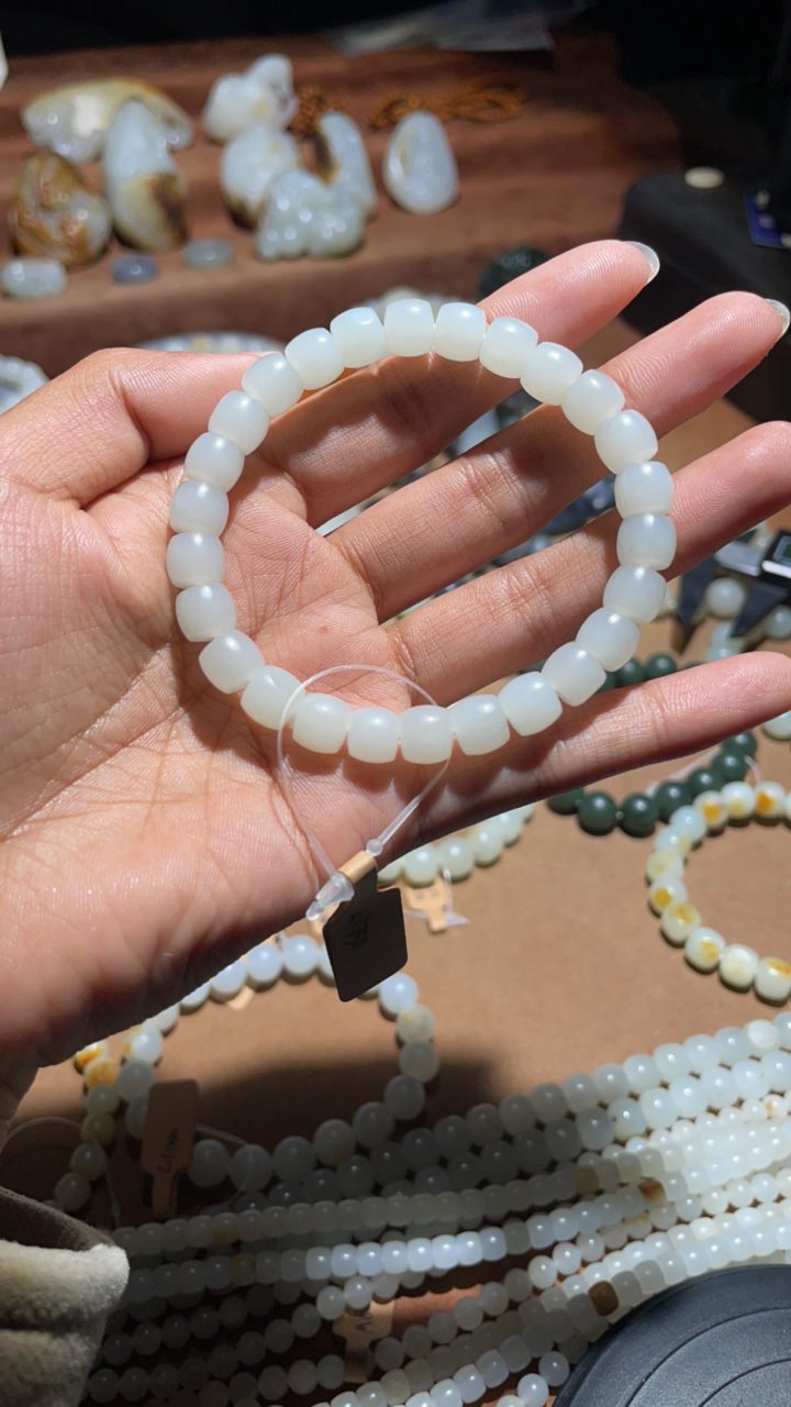 和田玉卡8直切手串