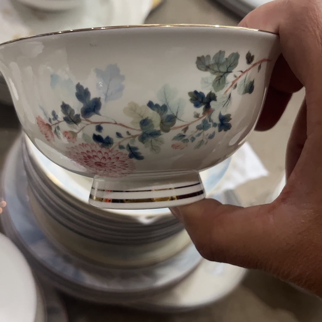 瓷片花神4.5寸碗十个微瑕