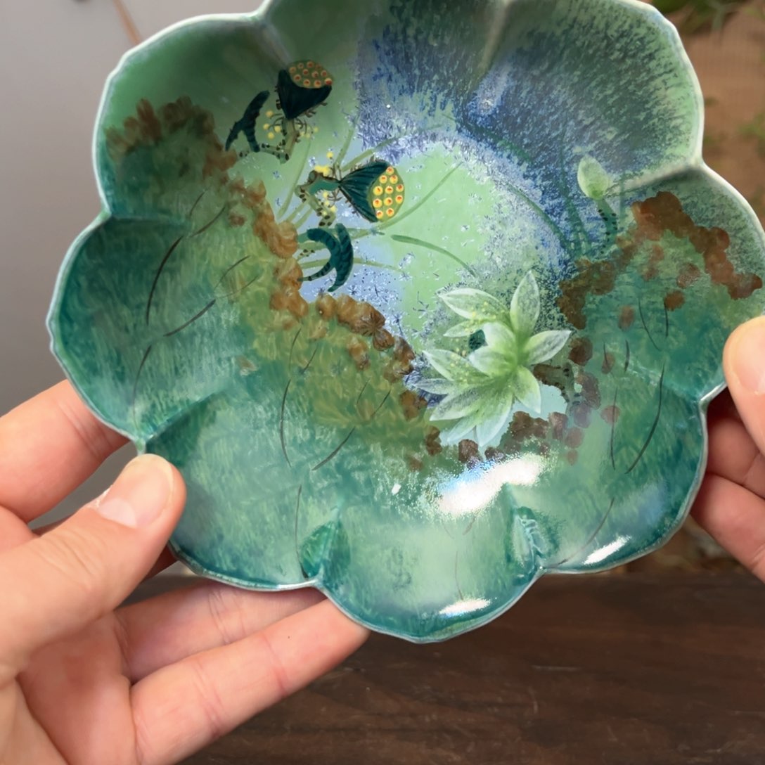 瓷片手工柴烧茶器手作