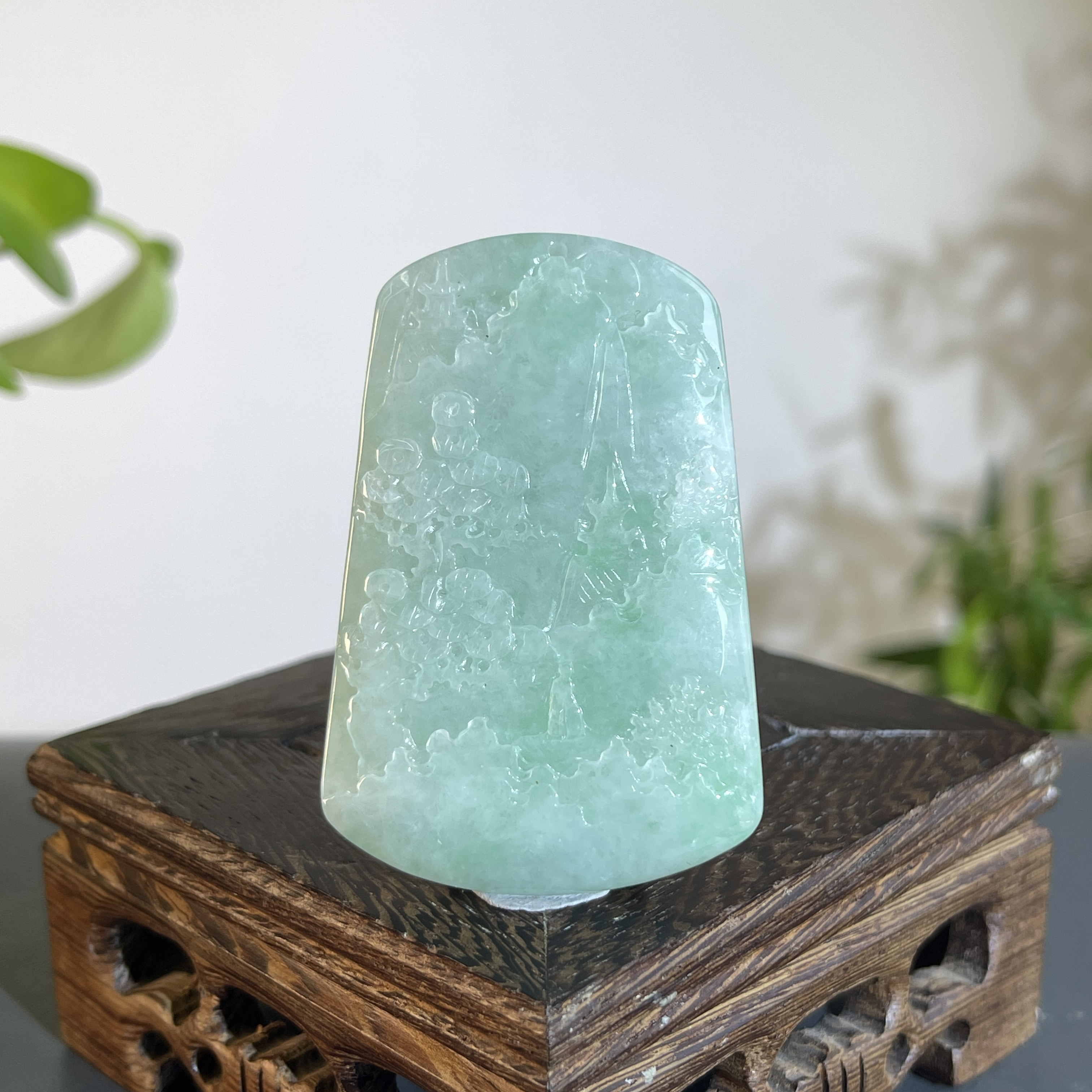 JTW11-70 天然缅甸A货翡翠 山水牌