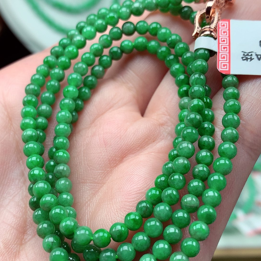 翡翠未镶嵌毛衣链