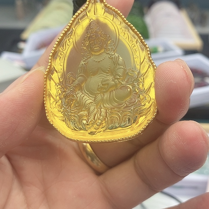 合金颈饰水晶水晶佛吊坠