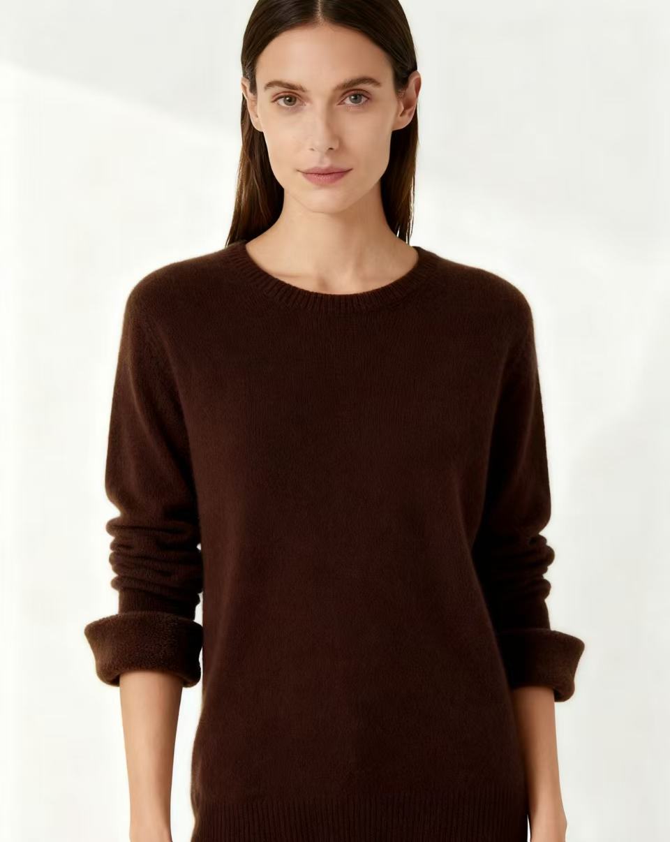 12-23【200-299】圆领针织宽松型常规毛针织衫秋冬针织衫套衫套头