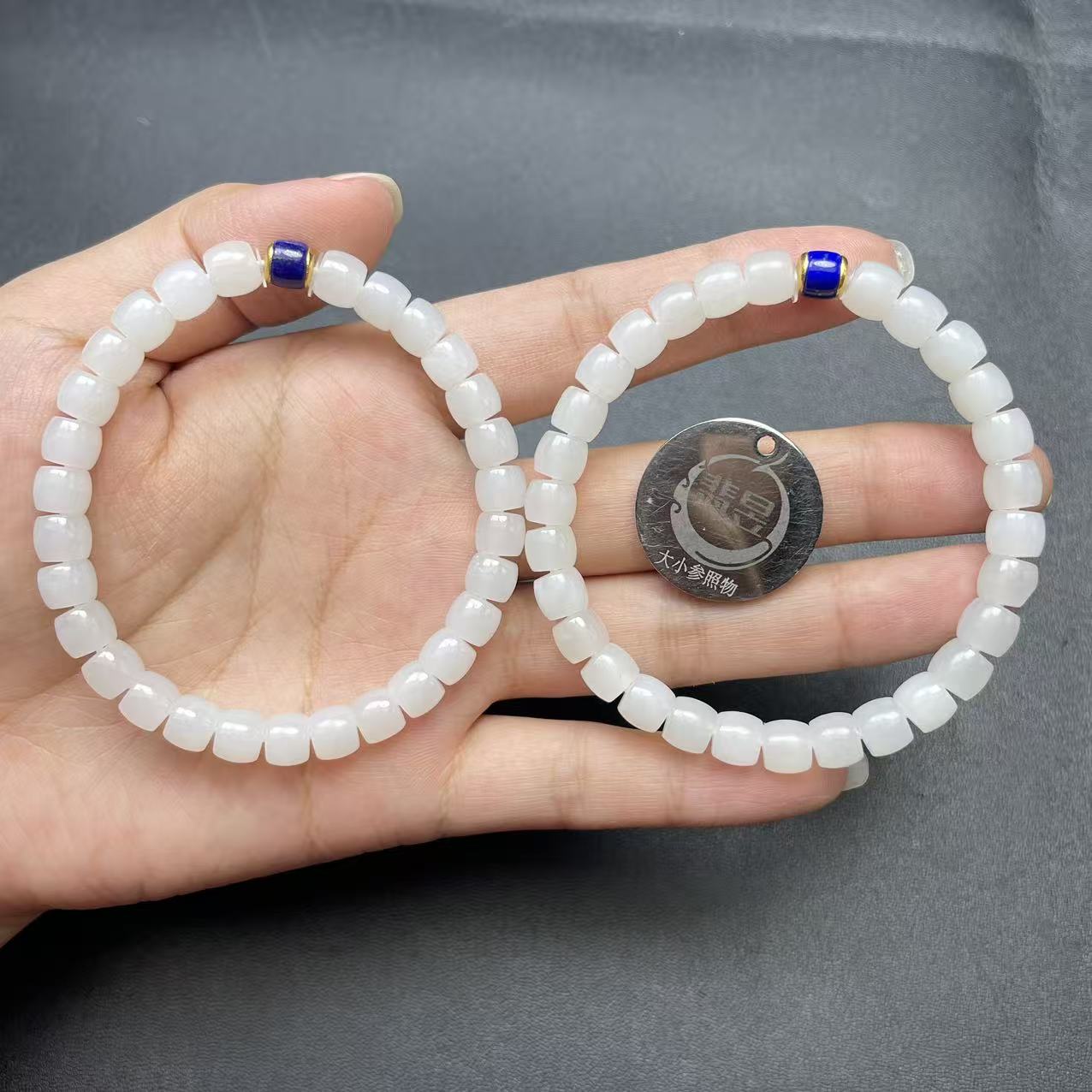 翡昱-N3-50993-和田玉手串/约5+/约29颗/-多样性发其一