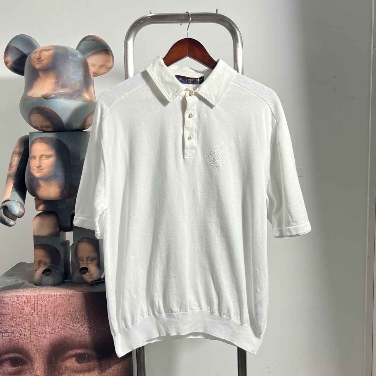 99新 LouisVuitton/路易威登 5  Lv珍珠Polo短袖 M