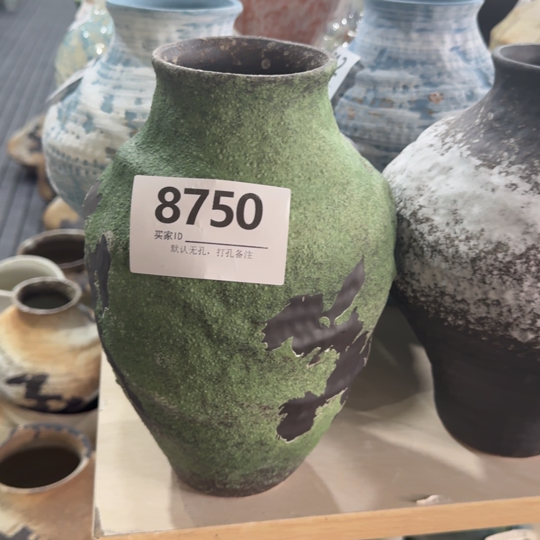 快***限陶摆件景德镇高温花瓶编码8750高28口8默认无孔