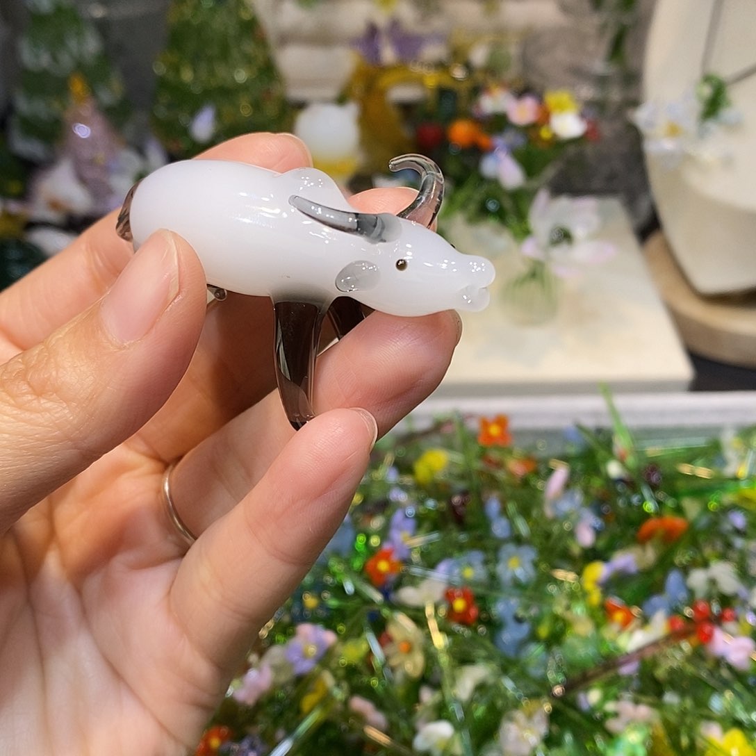 琉璃手工艺品摆件牛