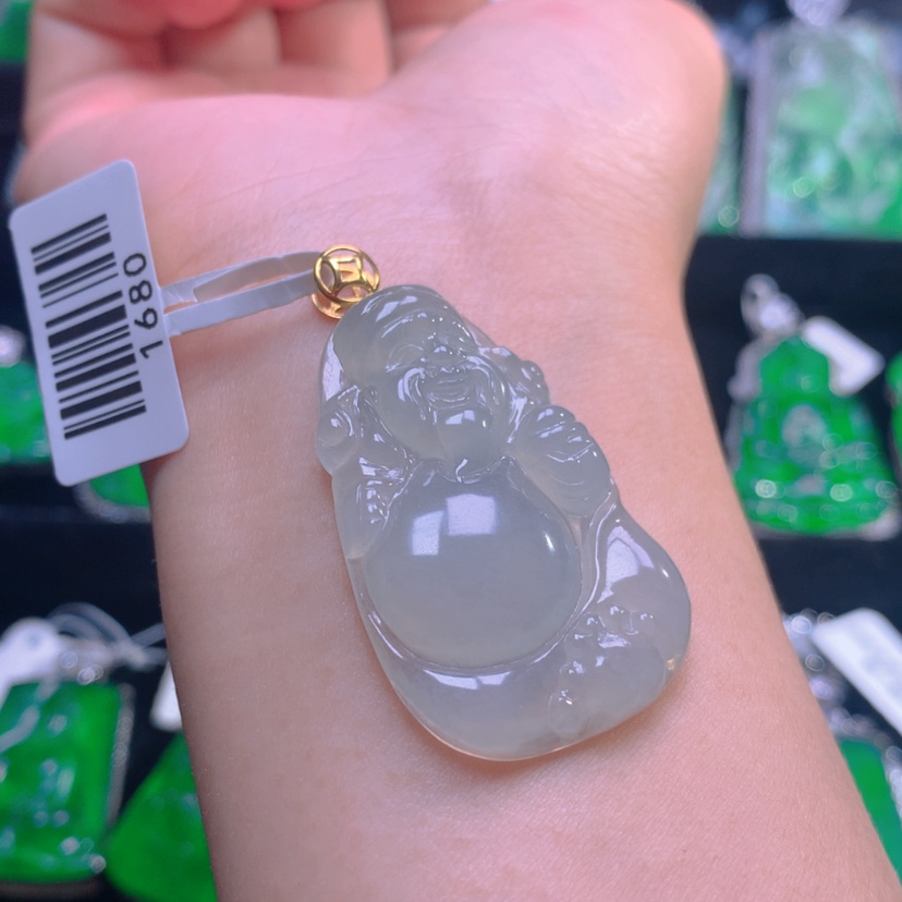 【闪购商品】翡翠18K金镶嵌吊坠(不含链)翡翠