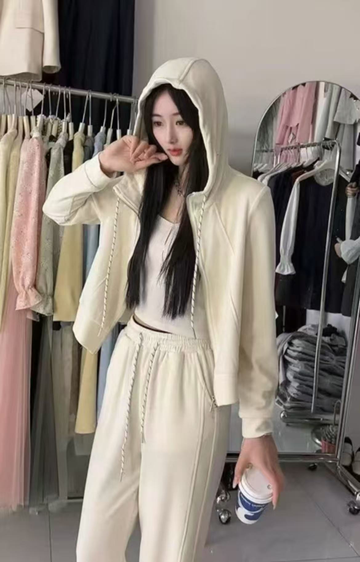 【25803】倩#外套上衣+休闲裤【套装】