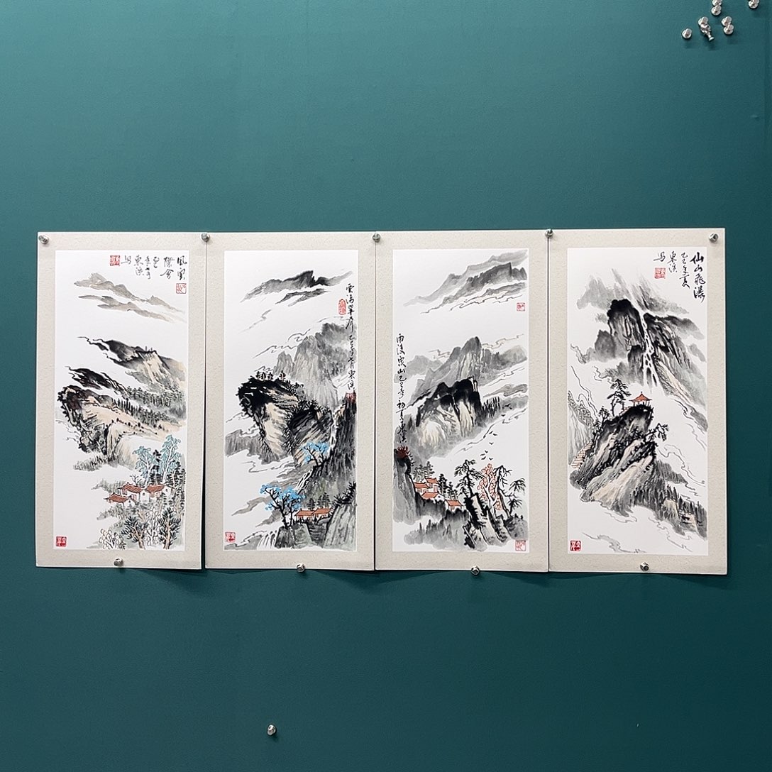 国画艺术家真人手绘