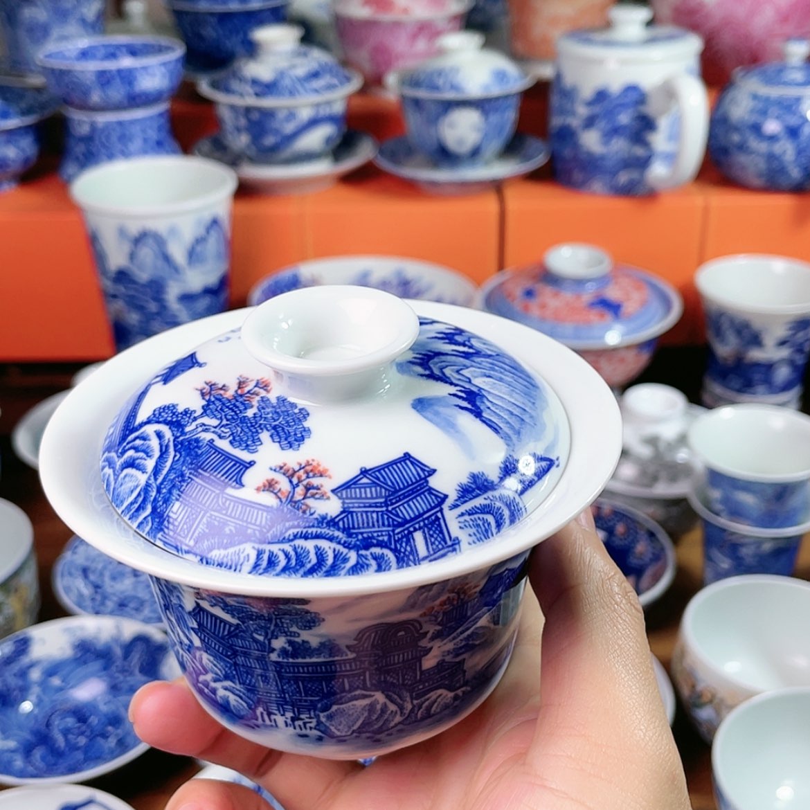 【闪购商品】杯大****8全手工手绘景德镇