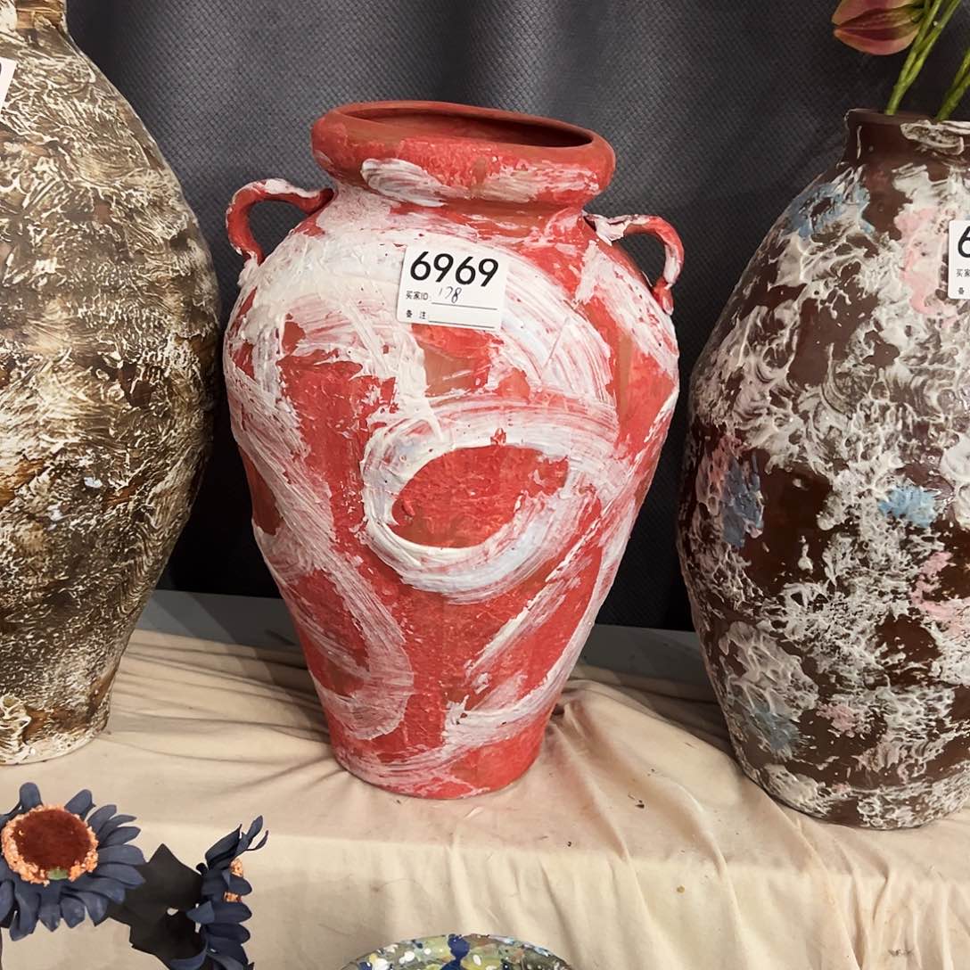 瓶6969高38.5口11陶瓷花瓶无孔