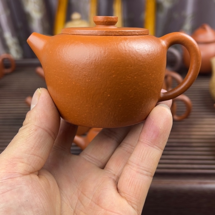 紫砂茶壶赵庄朱泥、全手工