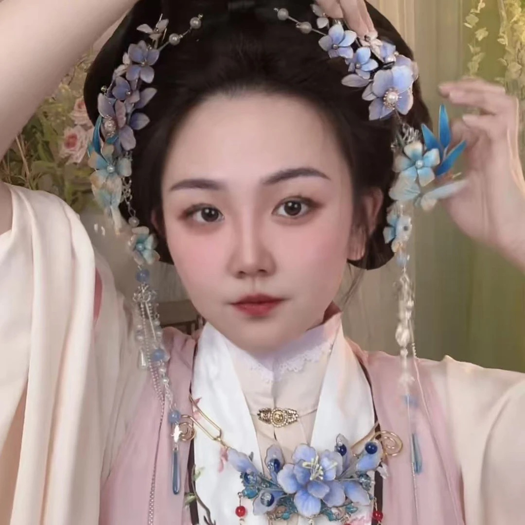 春亦归古风发饰绒花发簪 手工制作默认微瑕