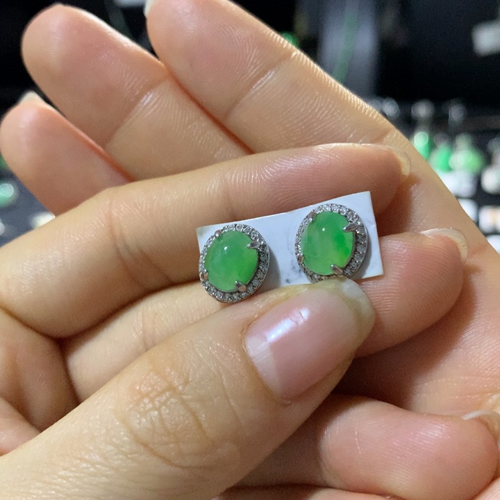 翡翠银S925镶嵌戒指