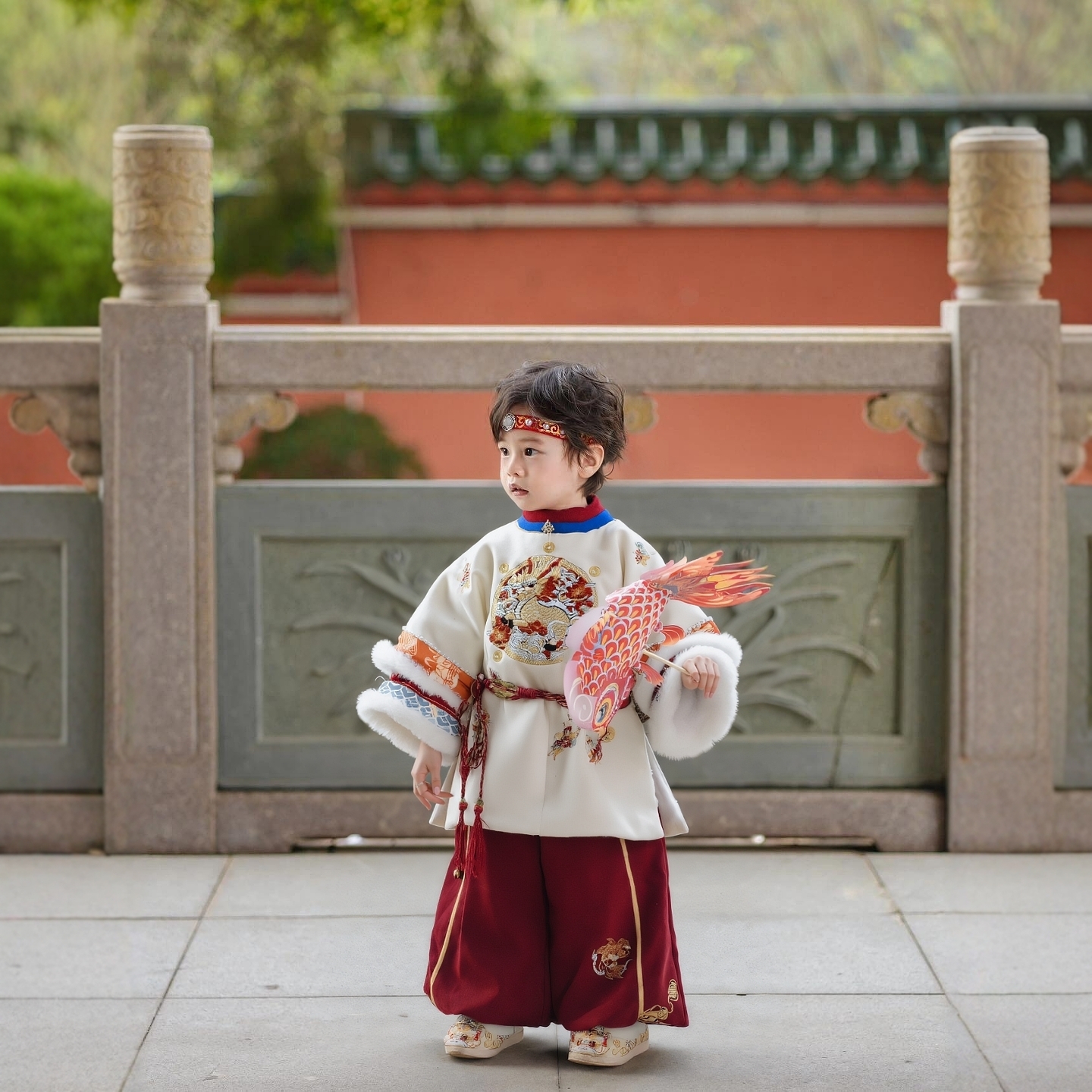 新款汉服【纳福】男童女童新年冬款拜年服国风明制短袄冬季加绒加厚