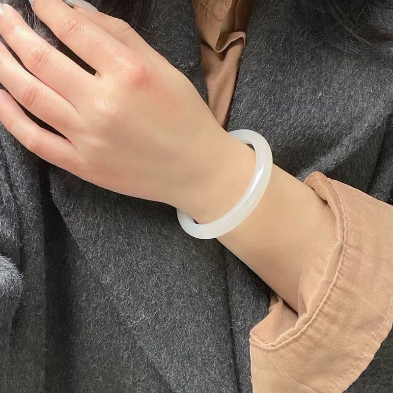 非金属珐琅手镯 条宽卡13-14白月光手镯美人镯