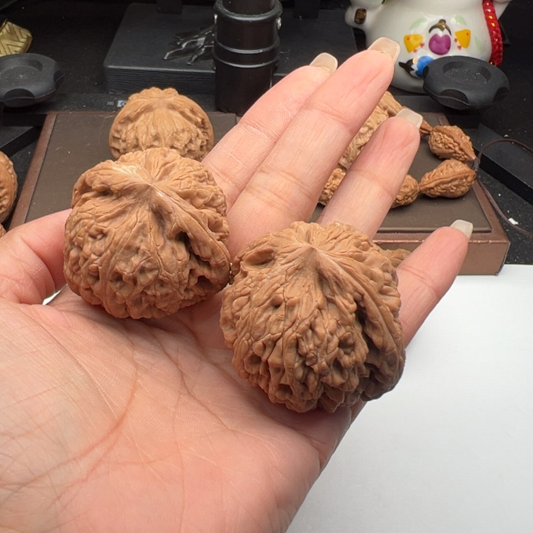 文玩核桃把件红锦鲤45