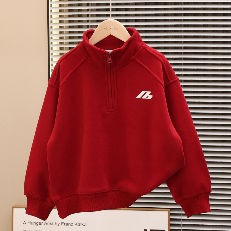 童装儿童加绒卫衣2025新款男女童秋冬装加厚拉链衫宽松保暖休闲潮