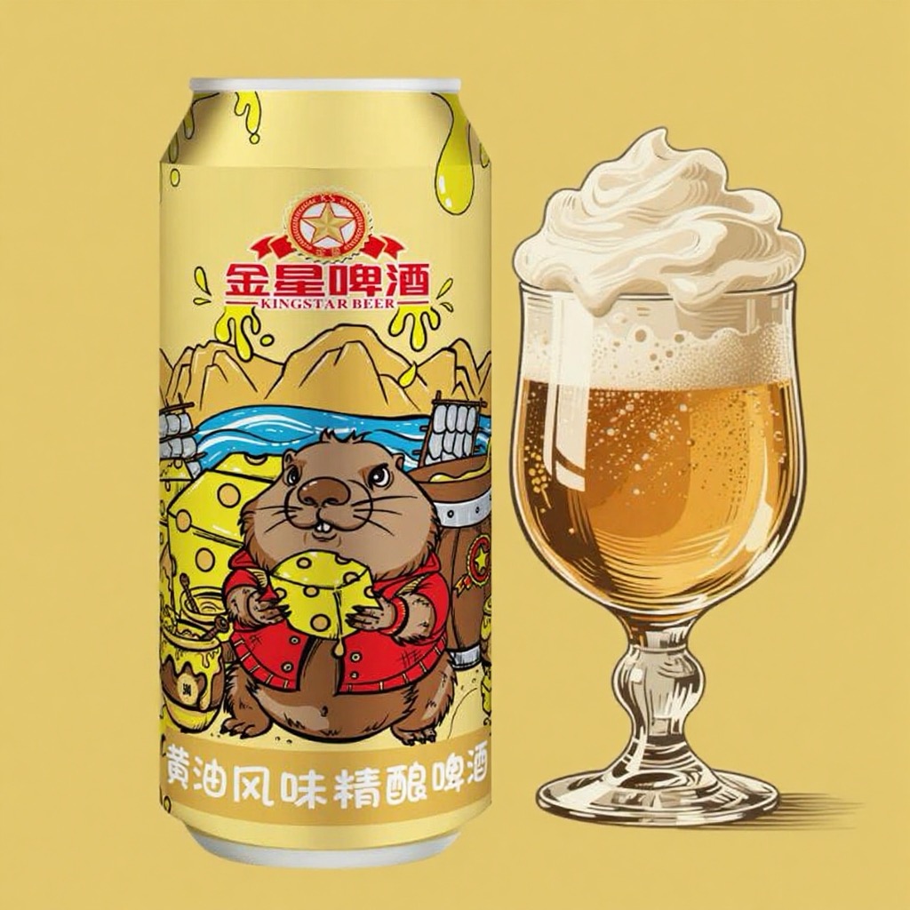 尝鲜价 金星黄油啤酒500毫升*6罐 