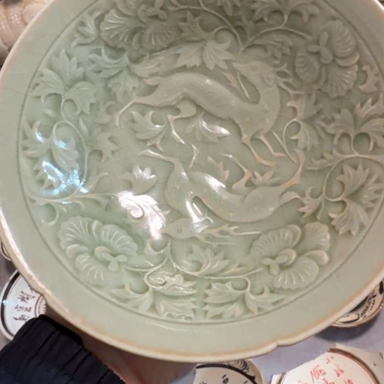 瓷片鄙**珍五大名窑瓷器摆件