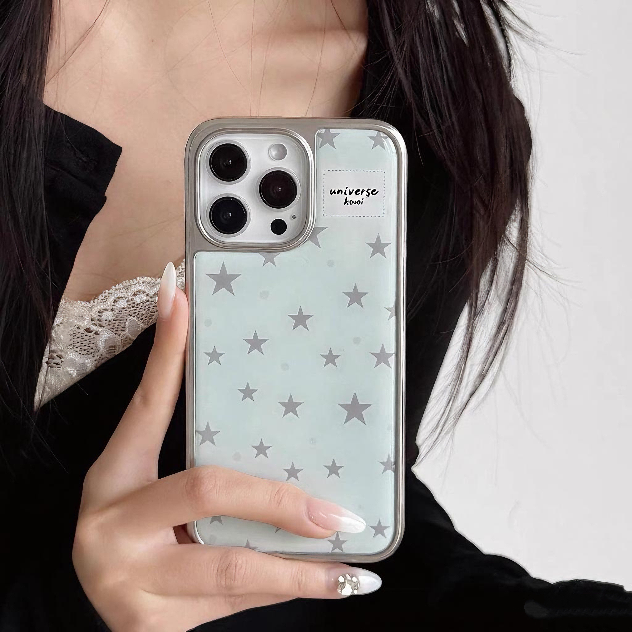 滴胶ins风高级感星星适用苹果17pro手机壳iPhone16女15全包14