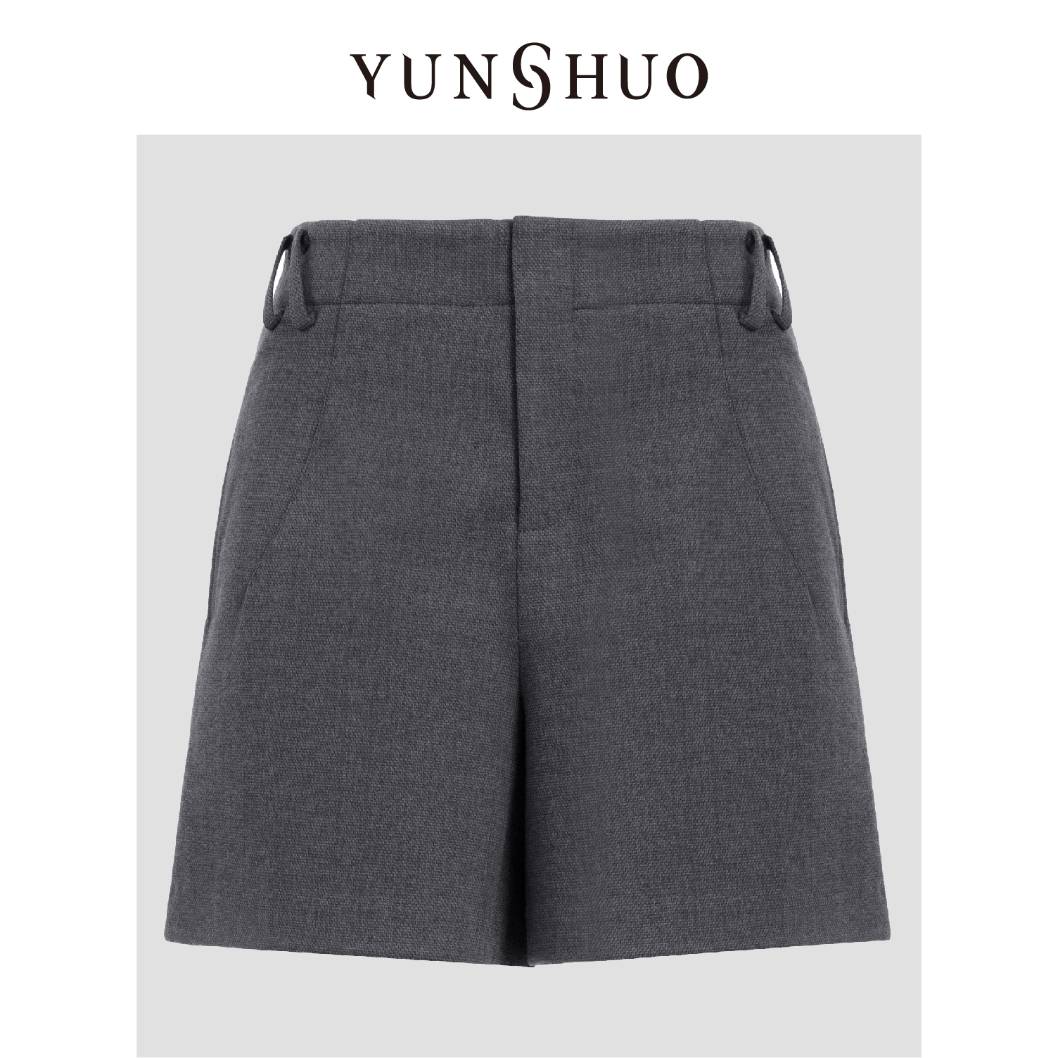 YUNSHUO允硕春秋新品时尚百搭休闲经典A字收腰简约显瘦裤子195138