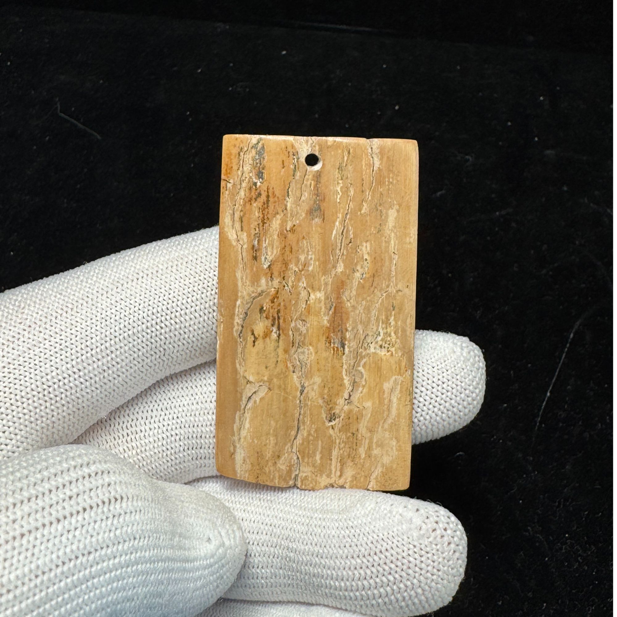 F8172天然猛犸牙牌子支持鉴定假一罚四