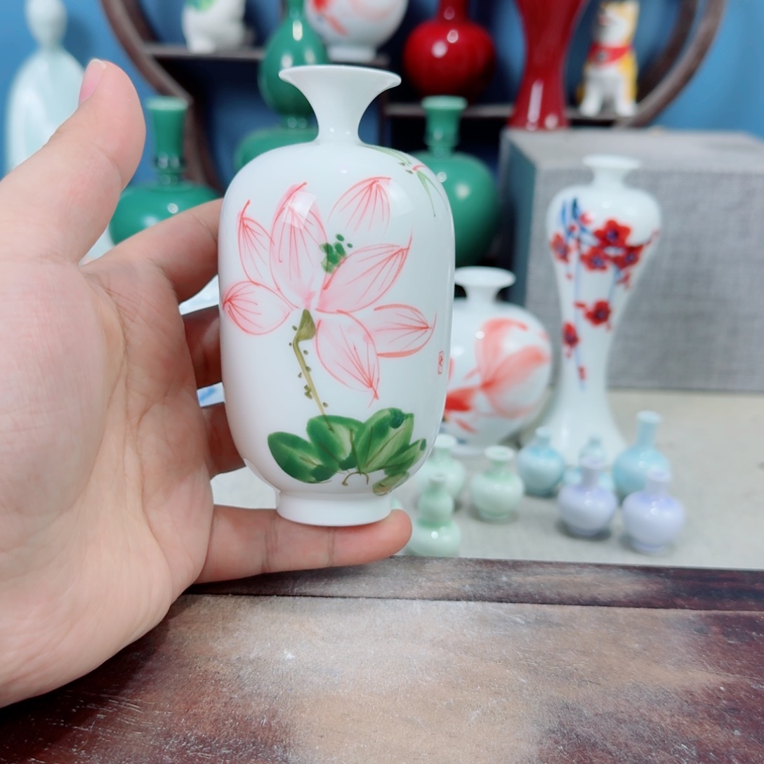 陶瓷手工小花器摆件