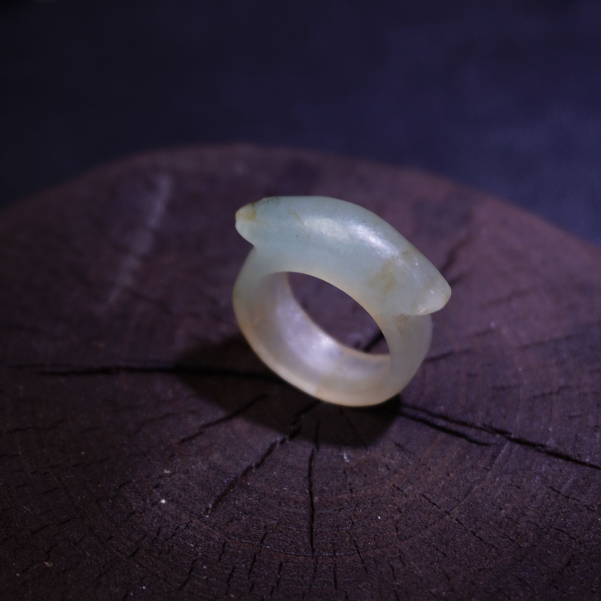 盛夏家I老翡翠气质老坑马鞍戒戒圈女款