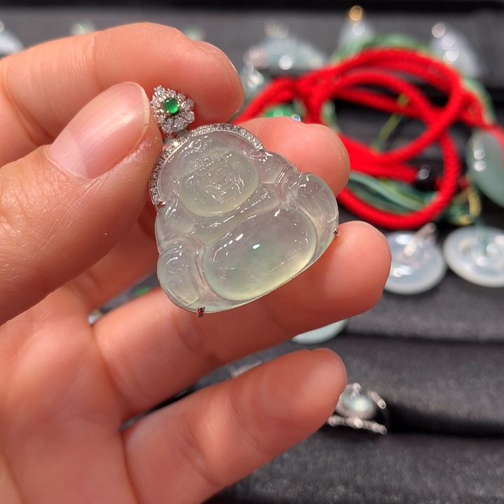 【闪购商品】翡翠颈饰18K金镶嵌翡翠