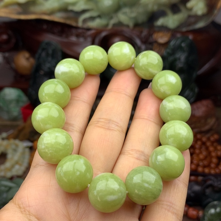 岫岩河磨玉（透闪石质玉）未镶嵌手链