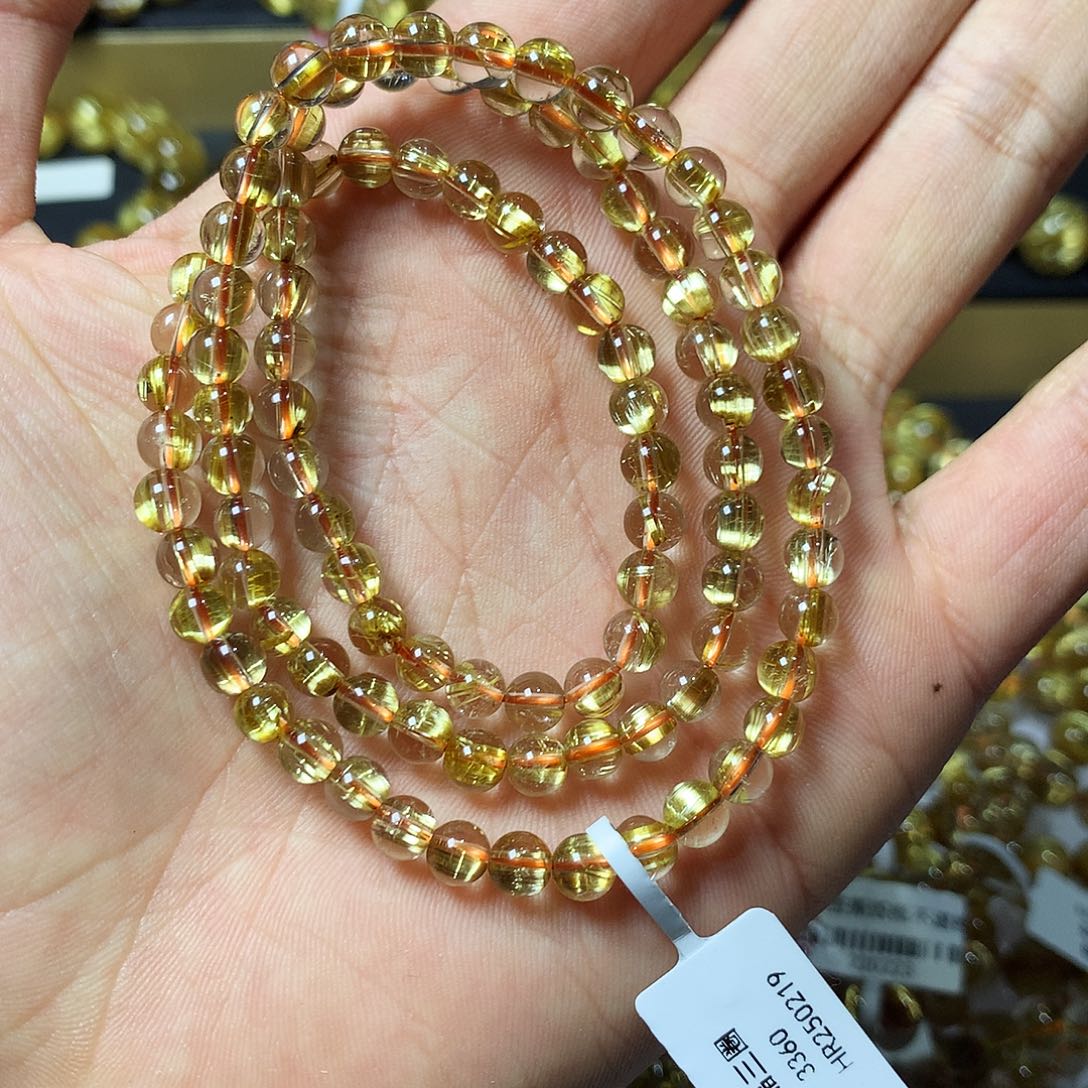 水晶手链未镶嵌钛晶三圈