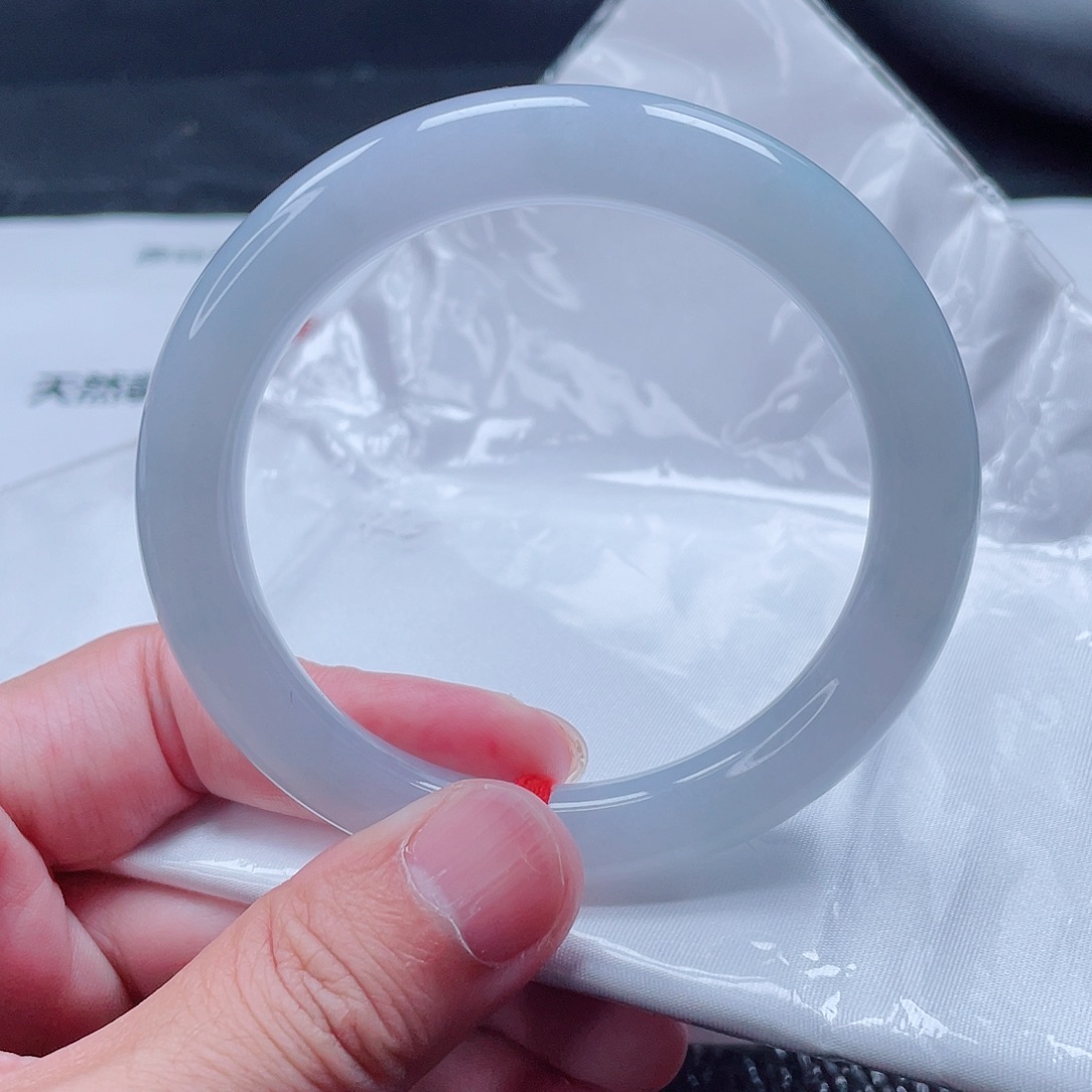 翡翠未镶嵌手镯手镯57.6圆条