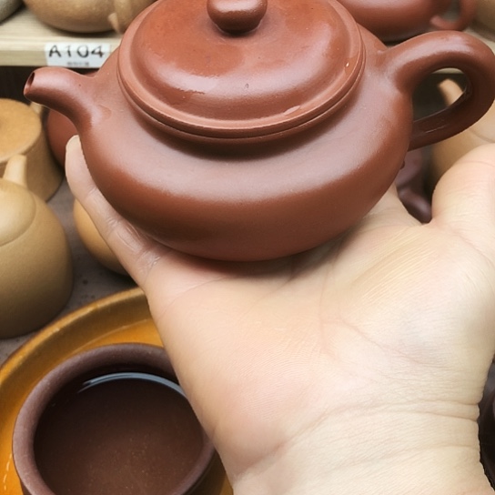 茶壶紫砂小红泥仿古240豪升左右瑕疵