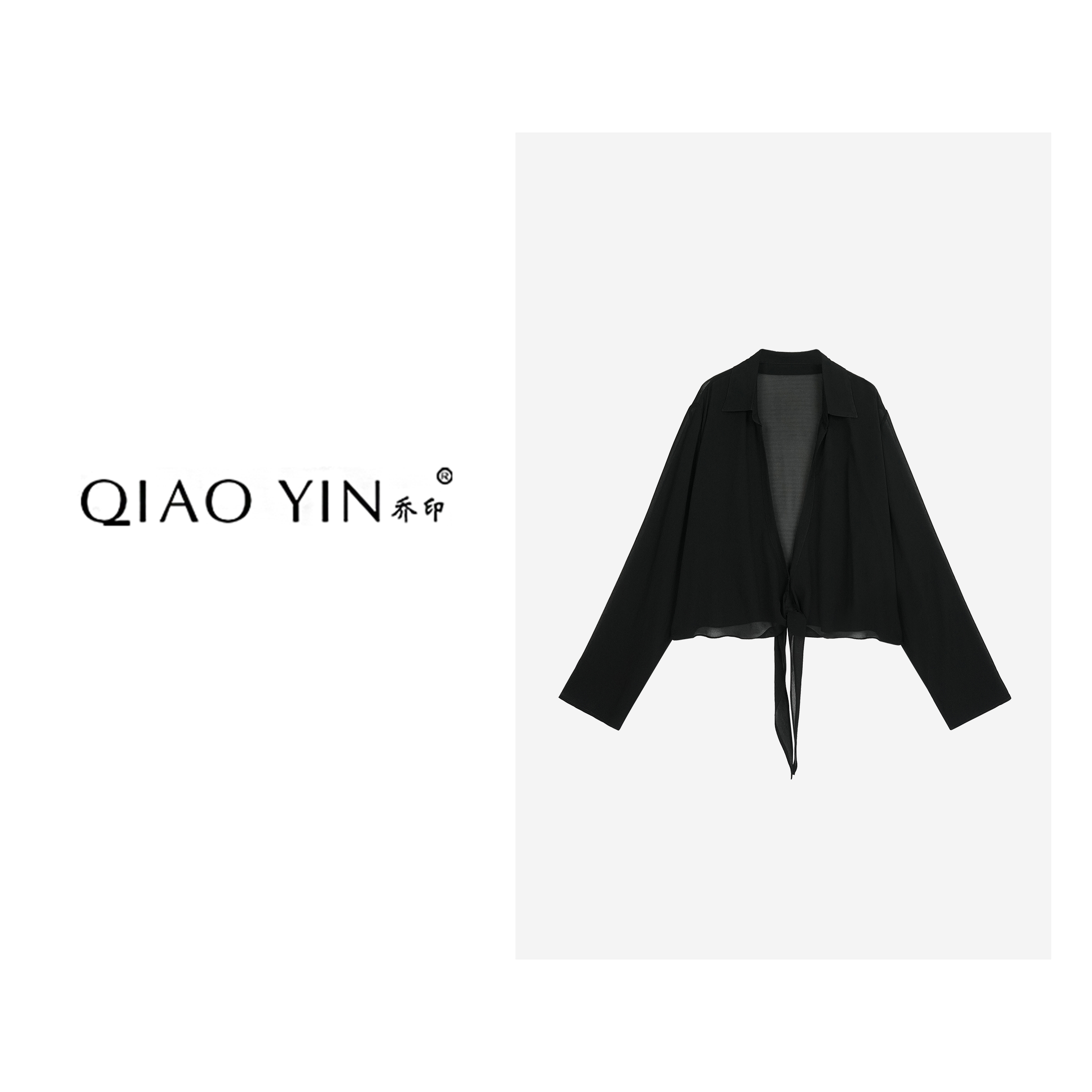 QIAO YIN"衬衫”气质衬衣长袖时尚休闲夏季QY27322