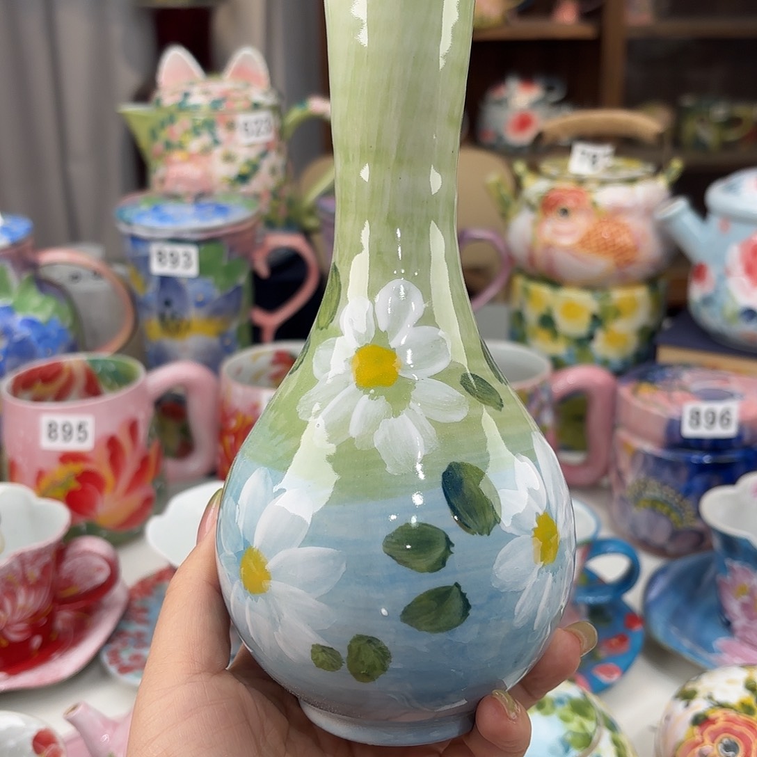瓷片景德镇手绘高温釉下彩陶瓷茶具