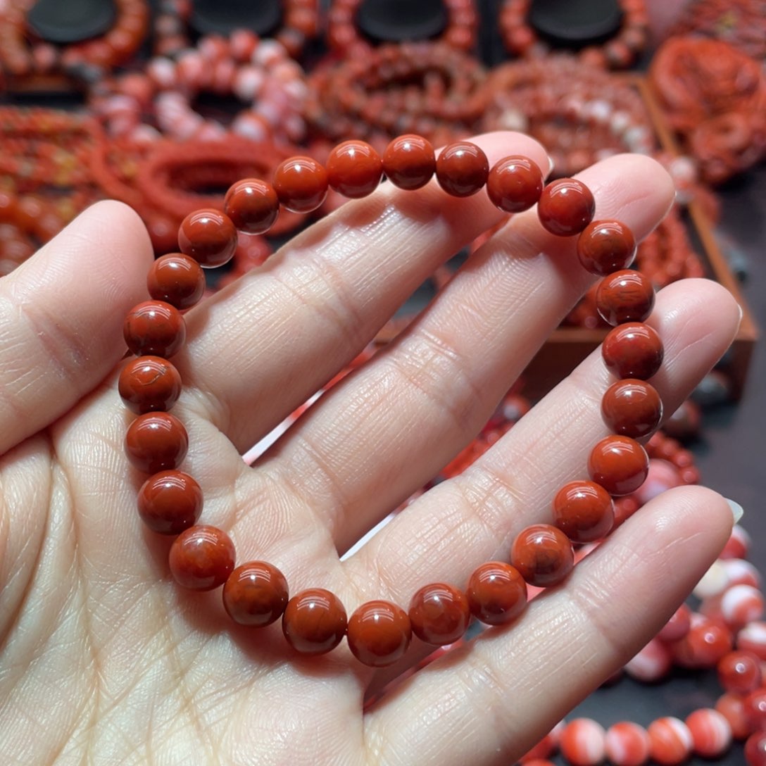 南红玛瑙手链未镶嵌