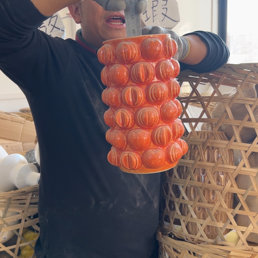 摆件96 号高中低温陶瓷工艺瓶（部分微瑕）